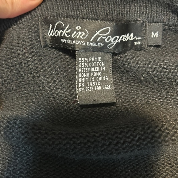 Work In Progress Ugly Christmas Sweater Open Cardigan M - Picture 5 of 5